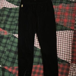 Velvet Black Jogger Sweatpants with Classic Cut
